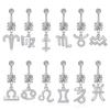Zircon Belly Button Ring - Twelve Constellations Design
