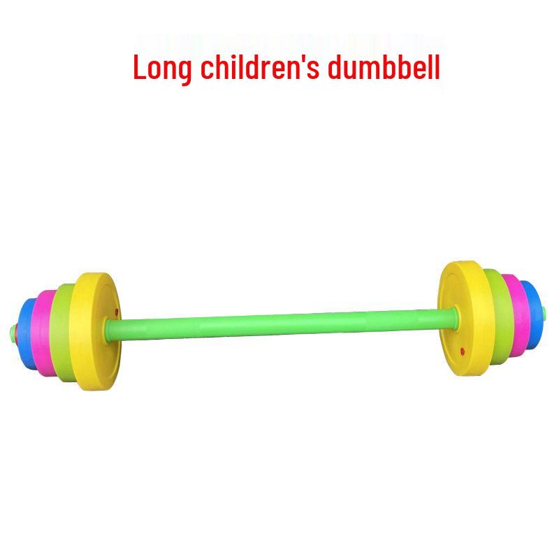 Children's Plastic Weightlifting Toy Set: Toddler Barbells & Dumbbells for Sensory Integration and Exercise