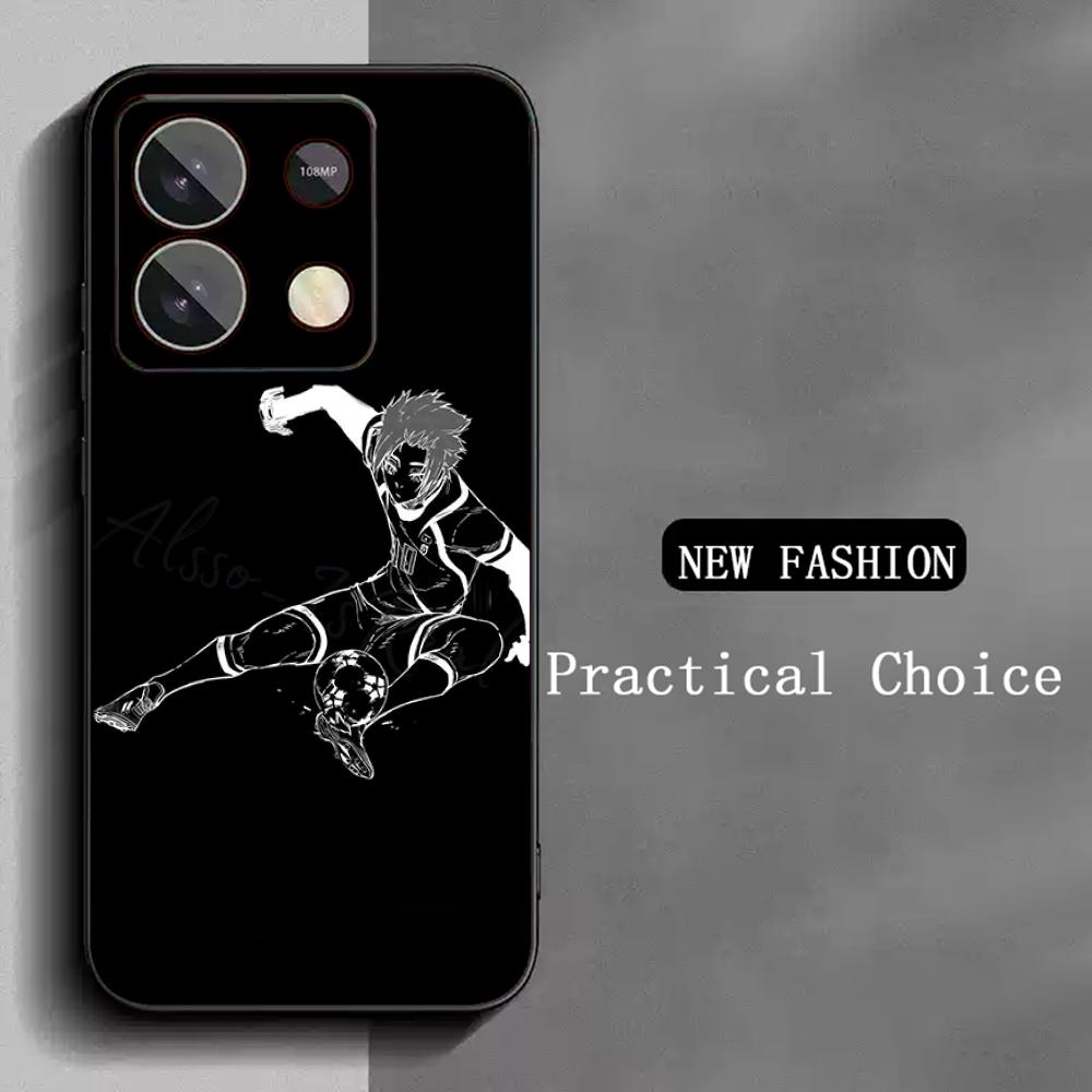 Sae itoshi cooles Anime-Mann-Muster Handyhülle Für Redmi Note 14 13 12 11 Pro Plus S 5G 14C A3 Weiche Schwarze Handyhülle