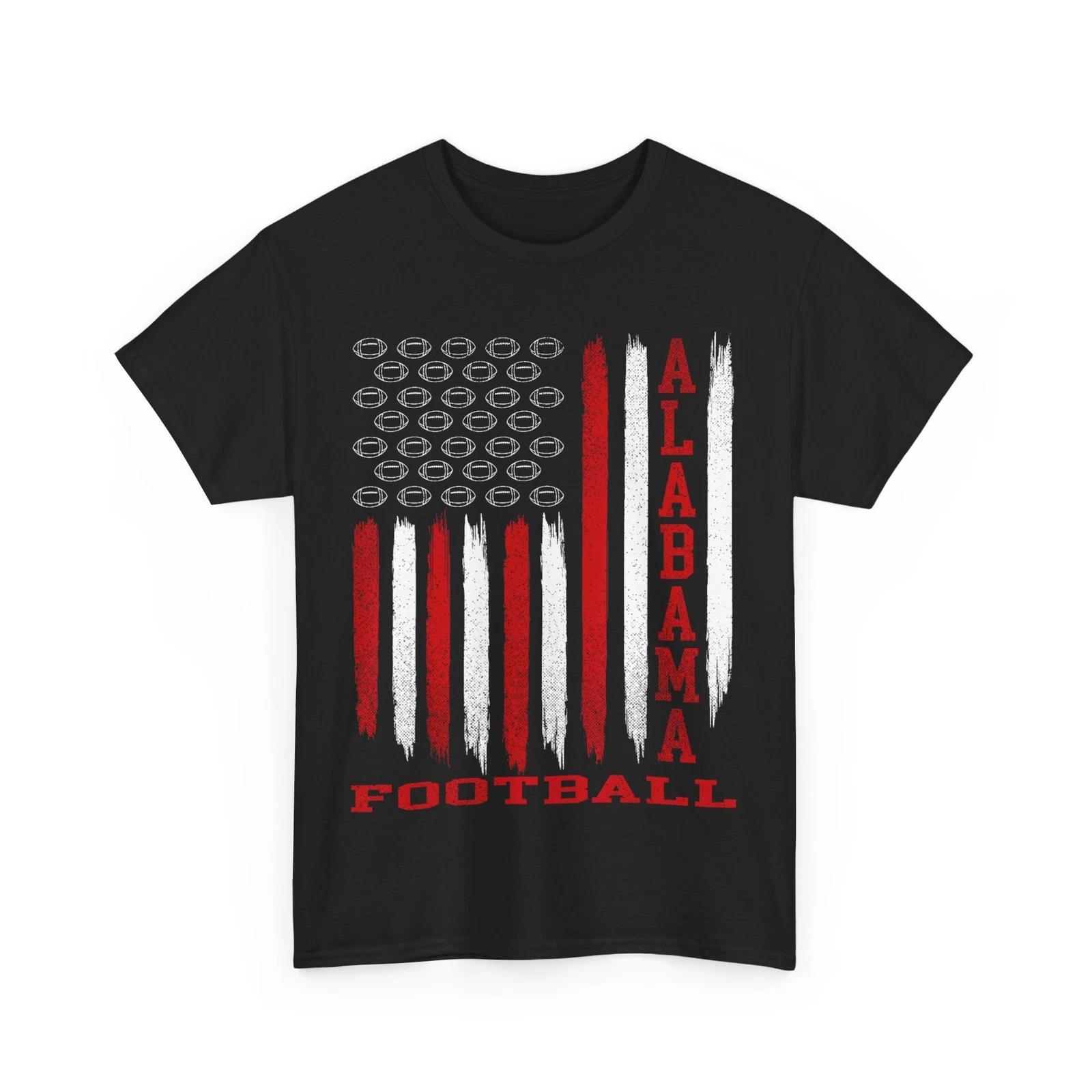 USA Flag Alabama Football Season Sports Lovers Women Men T-Shirt M