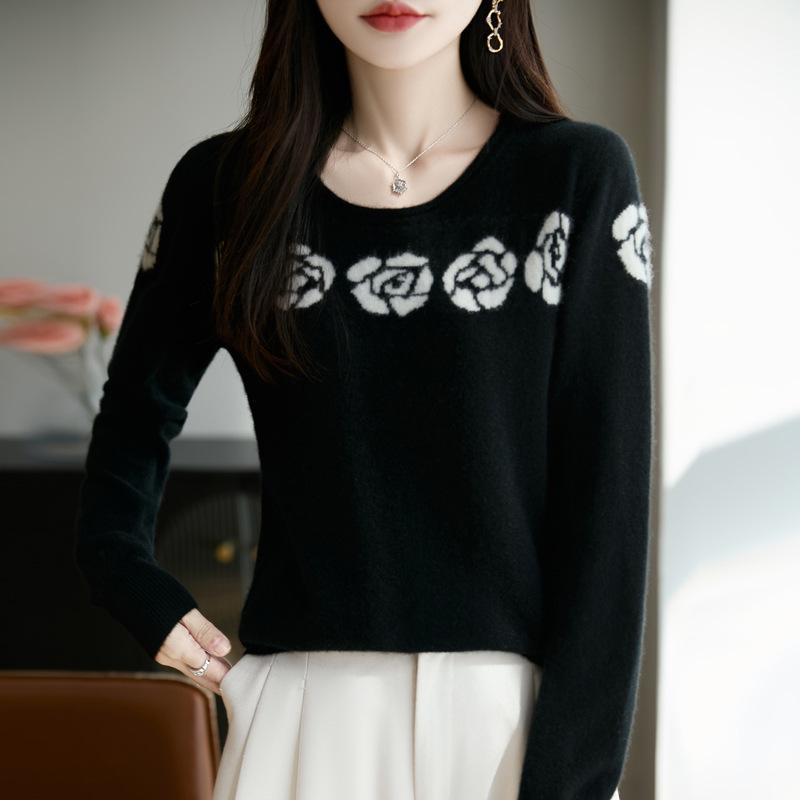 2025 Spring Floral Knit Sweater - Slimming, Comfortable, Stylish Base Layer