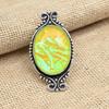 Gorgeous Yellow Triplet Opal Gemstone 925 Sterling Silver Handmade Jewelry Ring