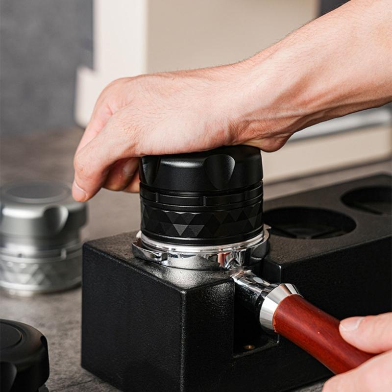 Kaffefördelare Espressofördelningsverktyg Nivellerare Justerbar Tamper Bekvämt Handtag för 51 mm Portafilter
