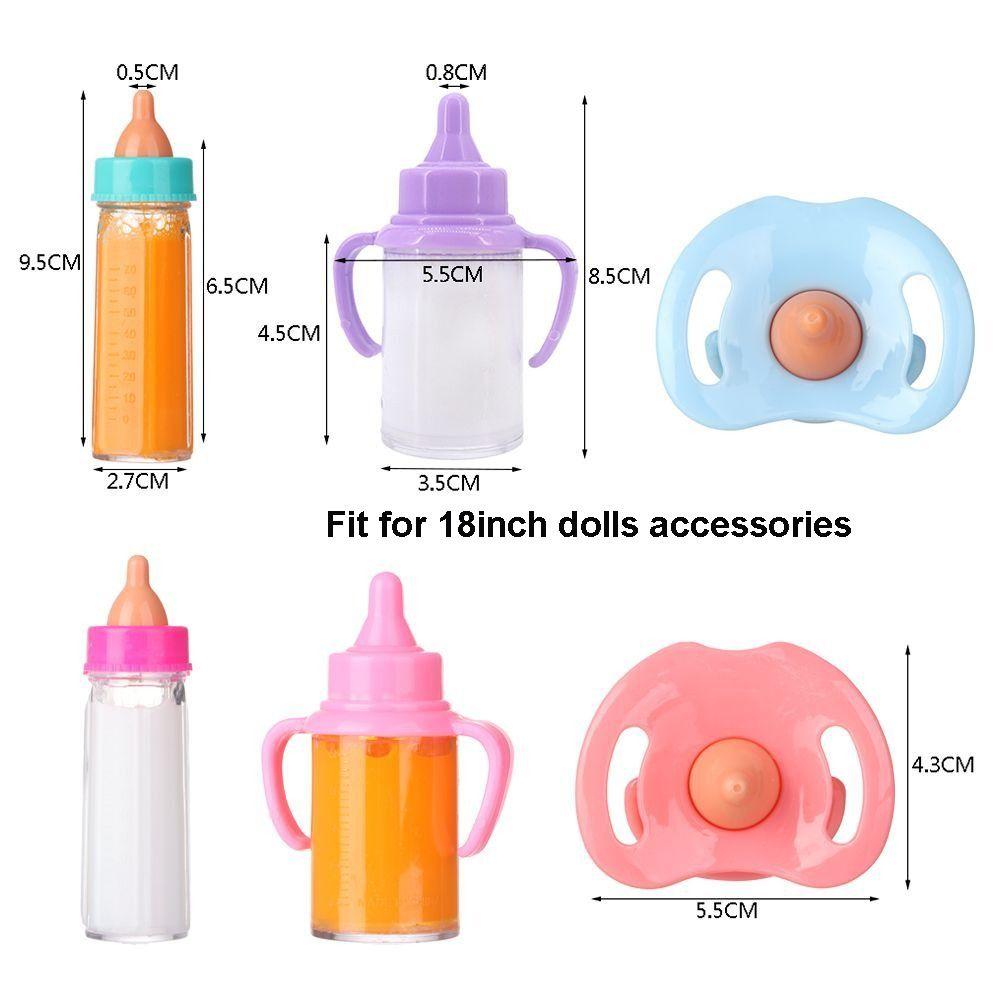 Multistyles Magic Milk Juice Bottles Fit Newborn Dolls Dollhouse Toys 18inch Doll