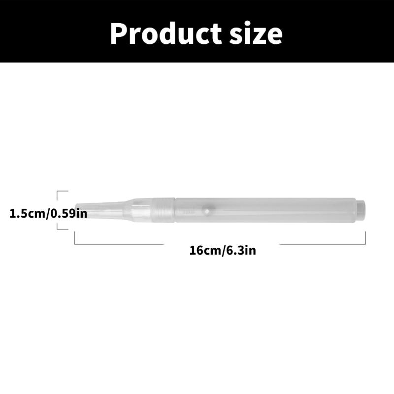 6Pcs Refillable Empty Brush Pen Clear Empty Paint Pen Acrylics Empty Marker For Painting on Paper Wood Ceramic Metal