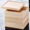 J-kitchens Lacquerware 3-Tier Wooden Jubako Box, 7 Inches, Paulownia Frame, White Wood, 21cm, Made In Japan