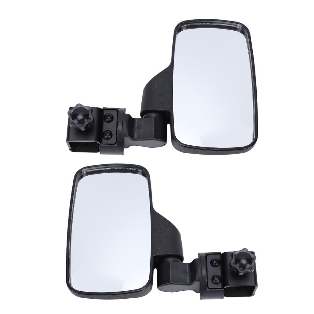 Golf Cart Side Rearview Mirror 360 Degrees Adjustable Angle Universal Golf Cart Side Mirrors for 1in 1.25in Square Tube