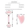 Acrylic Rose Quartz Dual-Head Facial Roller & Gua Sha Massage Tool