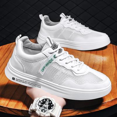 Fashion 2024 New Fashion Men Casual Shoes Summer Breathable Mesh Sneakers Classic Trendy White Shoes for Mens Outdoor Walking Footwear