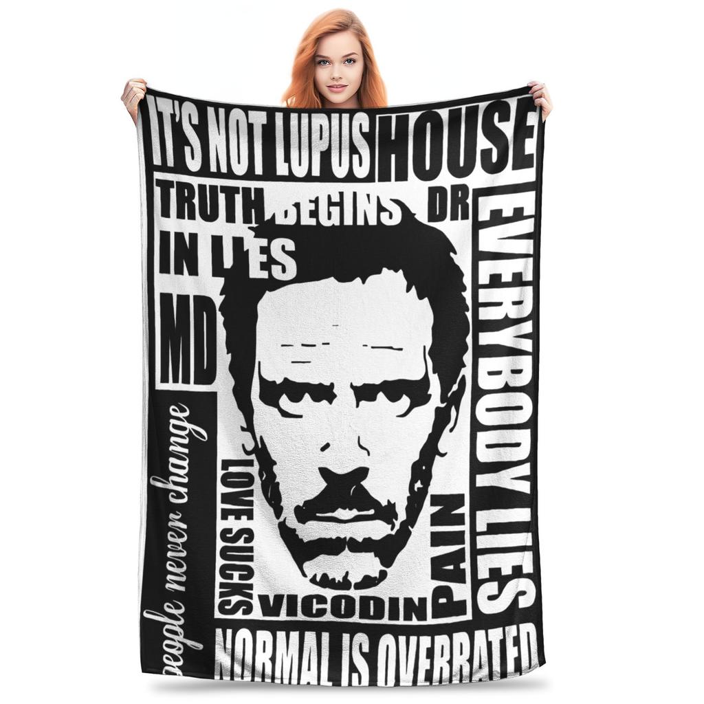 House MD TV Show Wool Blankets Awesome Throw Blankets for Home 150*125cm Quilt