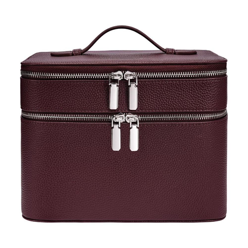 Portable PU Material Cosmetic Bag Large Capacity Aesthetic Pattern Toiletry Storage Waterproof PU Cosmetic Bag Travel