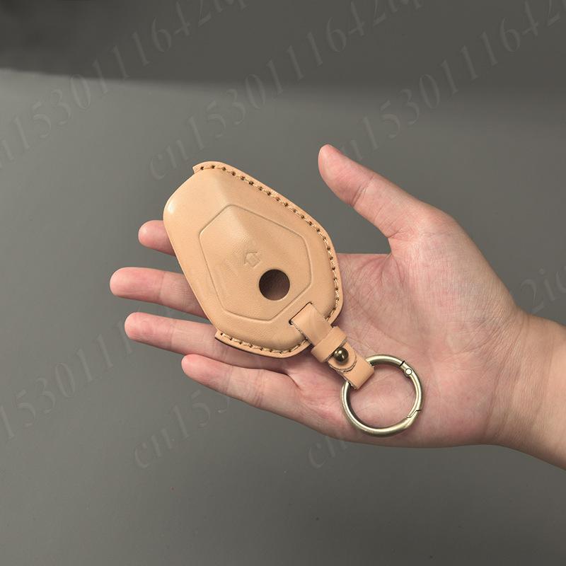 Motorcycle Leather Key Case for BMW R1300GS R12 ADV Handmade Cowhide Remote protective Cover Retro Keychain Shell Accessories