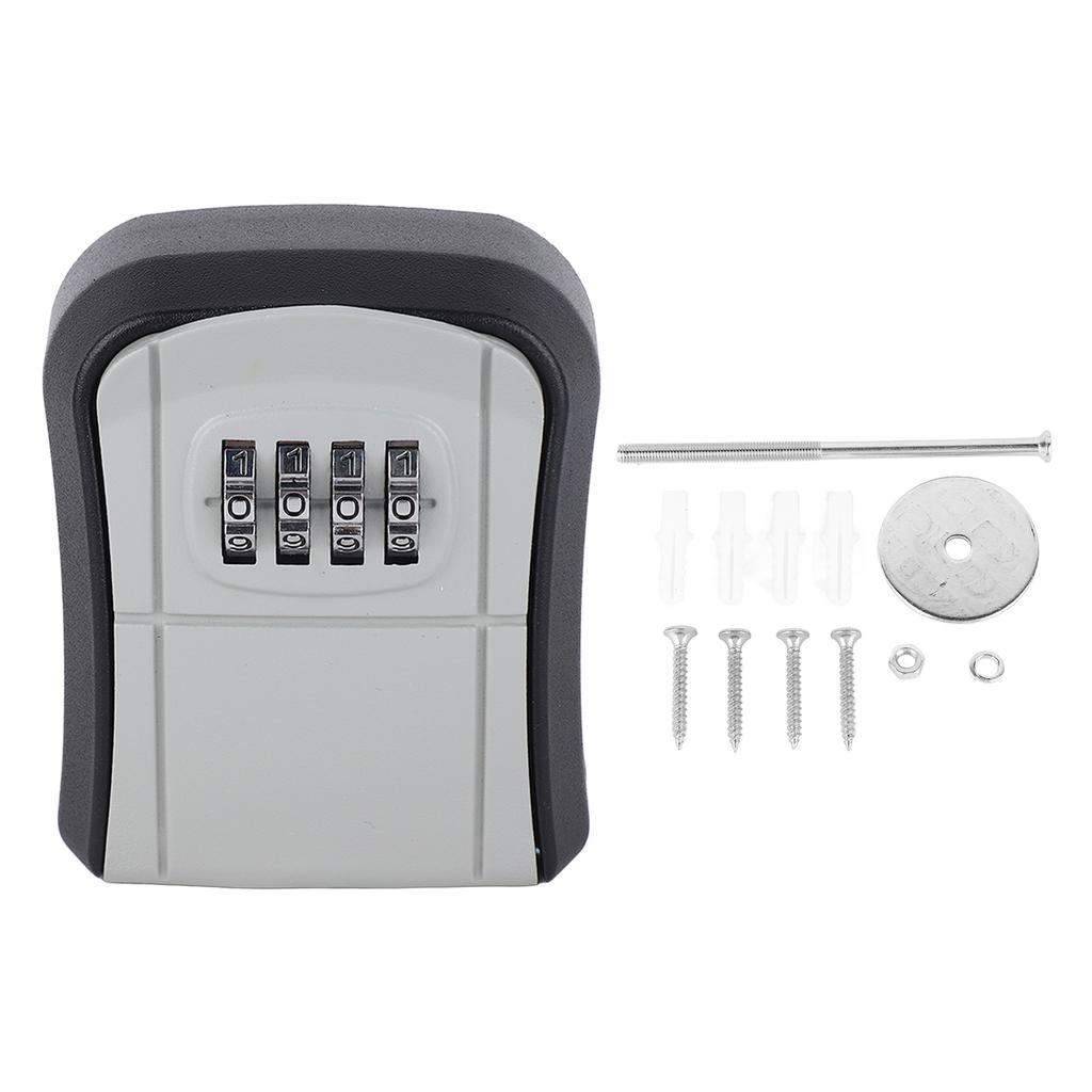 Security Key Lock Box Aluminium Alloy Wall Mount Portable Large Capacity Key Storage for Home Office Factory