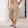 European and American Men's Cotton-Linen Multi-Pocket Beach Shorts (2024 Edition)