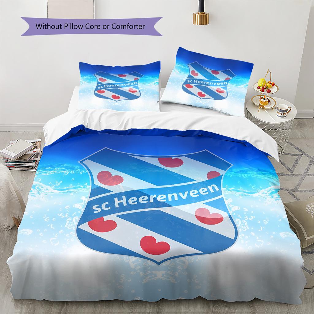 SC Heerenveen  Pattern Bedding Quilt Set  Home Decoration  Gift (1 * Duvet Cover + 2 * Pillowcase  Without Core)