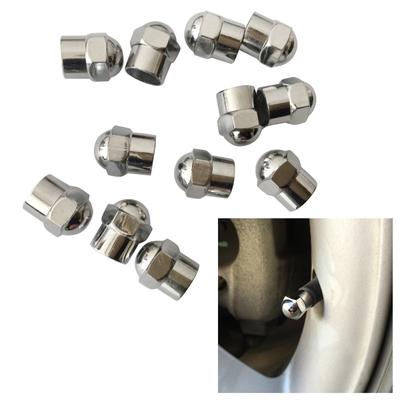 20/50 pezzi Valvole per pneumatici auto a testa tonda, cromate, antipolvere, per auto, moto, bici, pneumatici