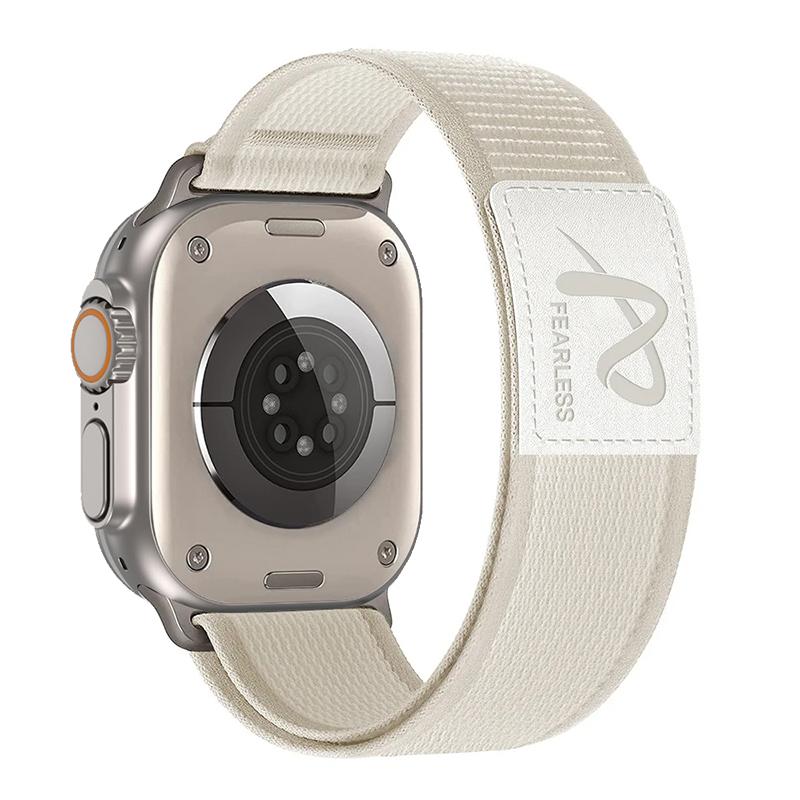 

Нейлоновый ремешок для Apple Watch Ultra 2 Band 49 мм, 45 мм, 44 мм, 42 мм, 41 мм, 40 мм, спортивный браслет Trail для Iwatch Series 9, 8, 7 SE 6, 5, 4 For 42mm 44mm 45mm слоновая кость
