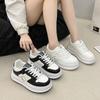 Small Thick-soled Heightened and Thin Casual Women's Shoes Spring and Autumn New Leather Versatile Mesh Breathable Sneakers