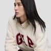 GAP Damen Faux Lammwolle Logo Handtuchstickerei Lockeres Sweatshirt