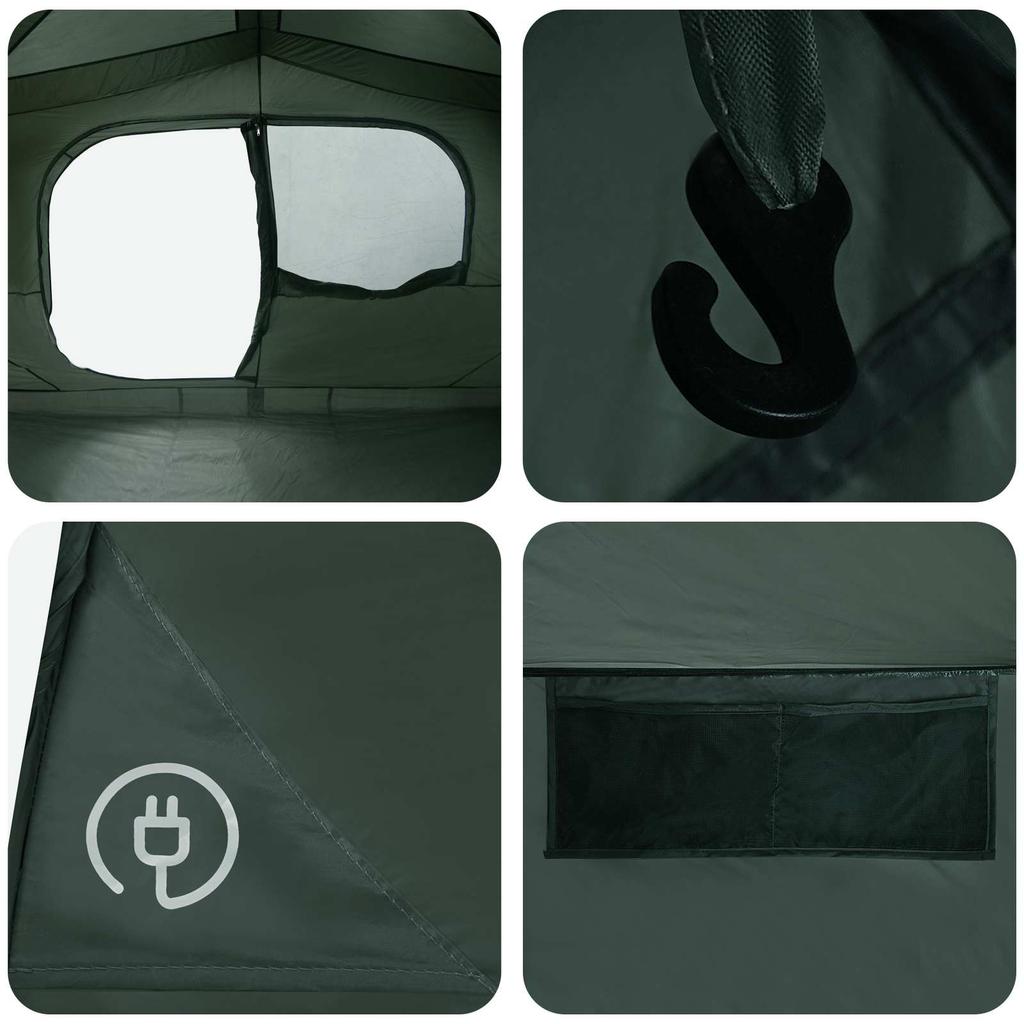 Instant Tent Olive Green 365 x 380 x 200 cm Polyester and Steel