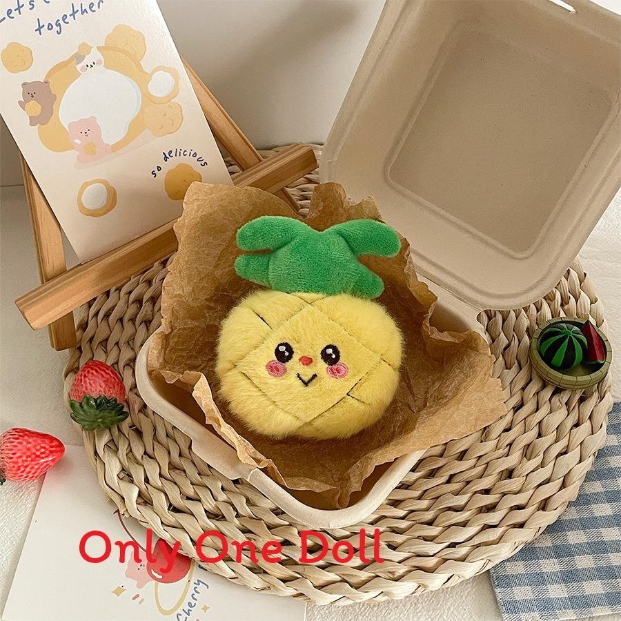 Watermelon Cherry Mini Fruit Plush Doll Keyring Girls Gifts Bag Decor Pendant