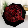 1pc ACDC Band Automatic Opening and Closing Umbrella, Convenient Three-fold Design, 8 Iron Ribs - Suitable for Daily Outdoor Use