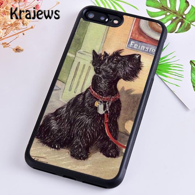 Krajews Black Scottish Terrier Dog Puppy Phone Case Cover For iPhone 17 Air 16 15 14 plus 11 12 13 pro max Fundas