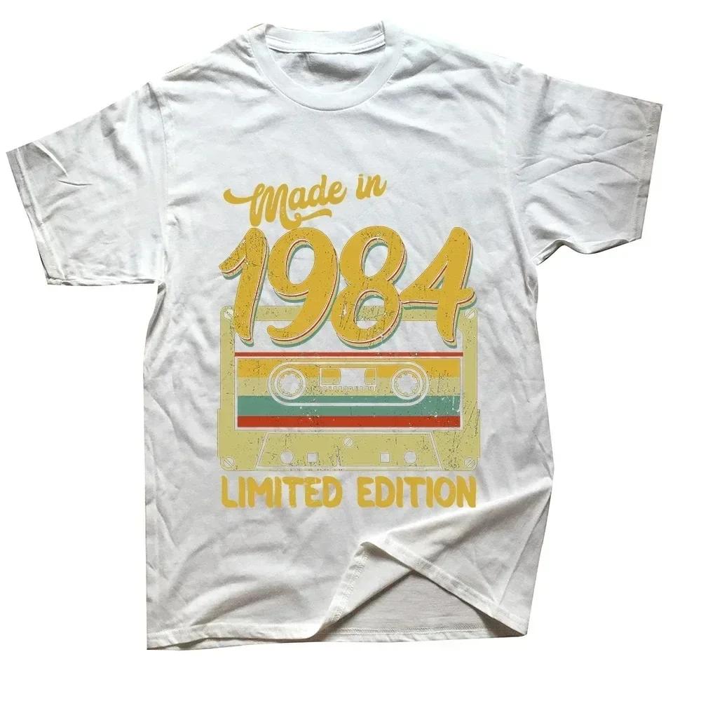 Summer Men's T-Shirt Made In 1984 Limited Edition Classic T-Shirts Short Sleeve Cotton Casual Oversized Tee Shirt Men Clothes
