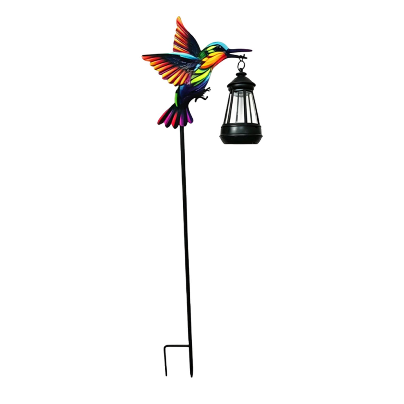 Solar Hummingbirds Garden Lights Waterproof Hummingbird Garden Decorative with Solar Lantern for Patio&Path&Walkway&Lawn