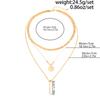 Fashion simple geometric metal Disc & Bar pendant 3 Layers Choker necklaces for women Stainless steel chain party Jewelry Gifts