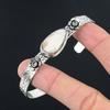 Daughters Day Deal 925 Silver Pear Scolecite Gemstone New Flower Bangle Bracelet