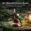 Resin Ceramic Backflow Incense Burners Home Decor Diffuser with Unique Smoke Downward Flow Design for Living Room Bedroom