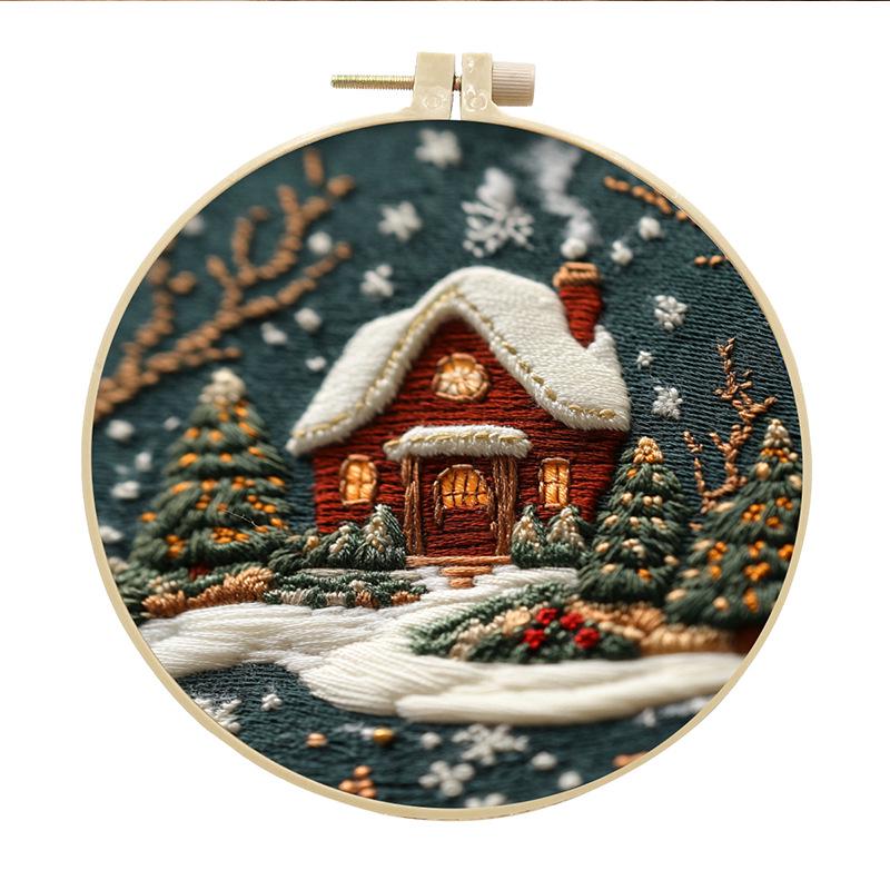 Cross-Border Embroidery DIY Kit: Creative Handmade Fabric and Thread for English Practice