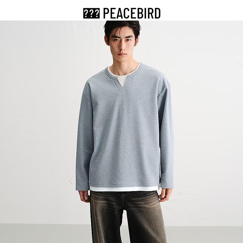 PEACEBIRD Herren Langarm-T-Shirt BACPF3165