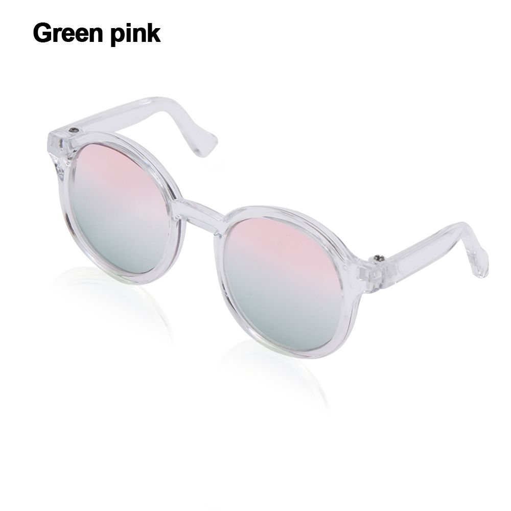 

Classical Changing Clothes 9cm Accessories Toys Round Glasses Color Dolls Glass Doll Decoration green pink