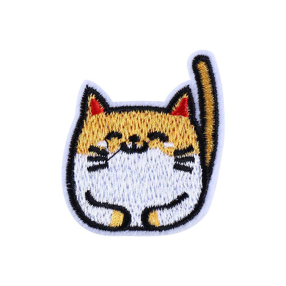 Iron On Kitty Jeans Jacket Embroidered Clothes Embroidery Clothes Decoration Patches Badges Appliques Sewing Fabric