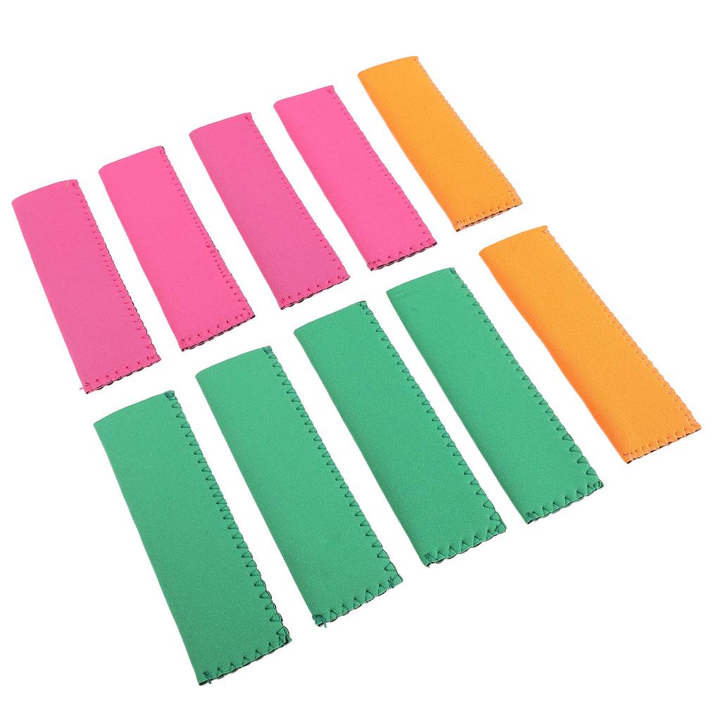 10PCS Ice Pop Sleeves Neoprene Rubber Reusable Ice Stick Cold Insulation Bag for Family Gathering Pa