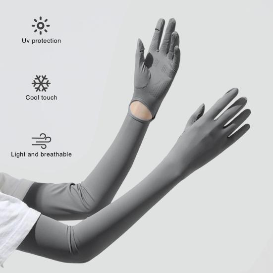 UV Protection Driving Gloves, Anti-Slip Palm, Long Sun Protection Gloves, Ultra Thin Full Finger Summer Gloves for Women Cycling Hiking Fishing