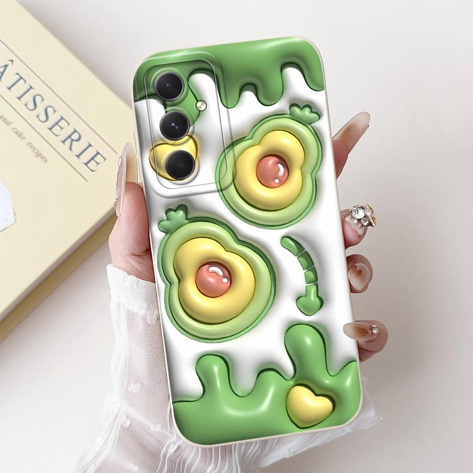 For Samsung Galaxy M55 Case SM-M556B Flower Cartoon Panda Soft Silicone Cover For Samsung M55 5G 6.7"Shockproof Phone Case Funda