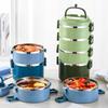 3 Layer Insulated Lunch Box 304 Stainless Steel Leakproof Large Capacity Bento Container Gift for Students Office Workers