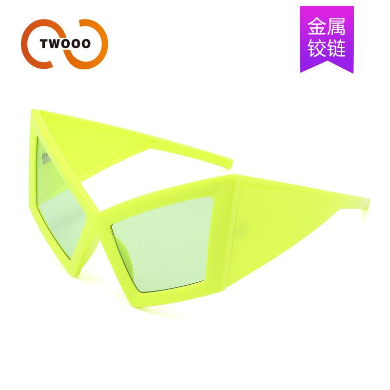 Zwei Kreise, Brille mit Zukunftstechnologie, personalisierte Lokomotiv-Wind-Sonnenbrille mit großem Rahmen, übertriebene moderne Sonnenbrille T1197