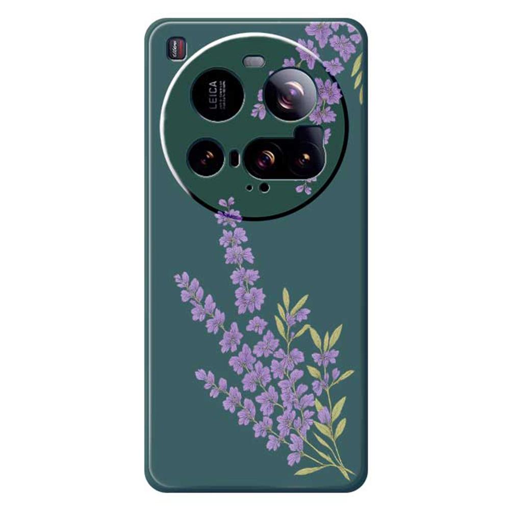 For Xiaomi 15 Ultra Case Lavender Pattern Printing Straight Edge TPU Phone Back Cover