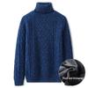 Men's Autumn/Winter 2025 Casual Warm High Collar Chunky Knit Sweater Plus Size Loose Knitwear