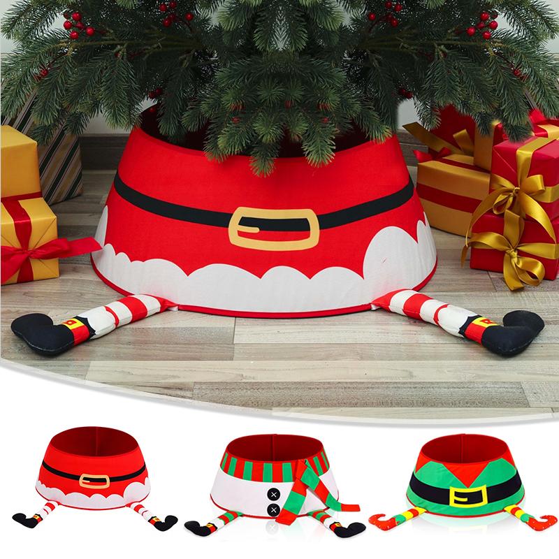 1 Stück Bedruckter 3D Baumrock Lässt sich kompakt zusammenfalten zur Aufbewahrung Festliche Baumfußabdeckung Umweltfreundliches Material 60x40x20cm