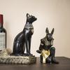 Egypt Anubis Wine Rack Bastet God Cat Wine Bottle Rack Resin Arts And Crafts Bar Ornament Decoration