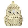 Schoolbag Japanese Cute Polka Dot Backpack Female Student Large Capacity Lightweight Casual Backpack Star Rabbit Cute Double Schoolbag