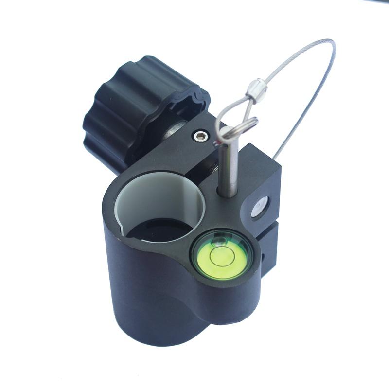 Schwarzes Nivellierelement Libelle Hochpräzisionslibelle für CHCNAV GPS 25mm Kohlefaserstab Zentrierstab