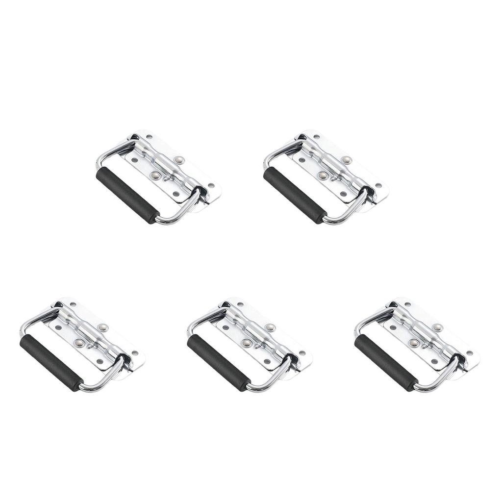 Pack Of 5 Spring Loaded Folding Handles Folding Handles with Spring Compact Designs Handle for Storage Boxes & Toolboxes