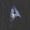 Star Trek Unisex Adult Galactic Shield T-Shirt