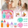 12/13PCS Magic Baby Doll Feeding Set for Reborn Dolls Accessories with Milk Juice Bottles Toy Pacifier Birthday Gifts for Kids